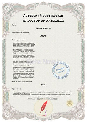 Другу Елена Новак Сертификат Стихирус 27.01.2025г.